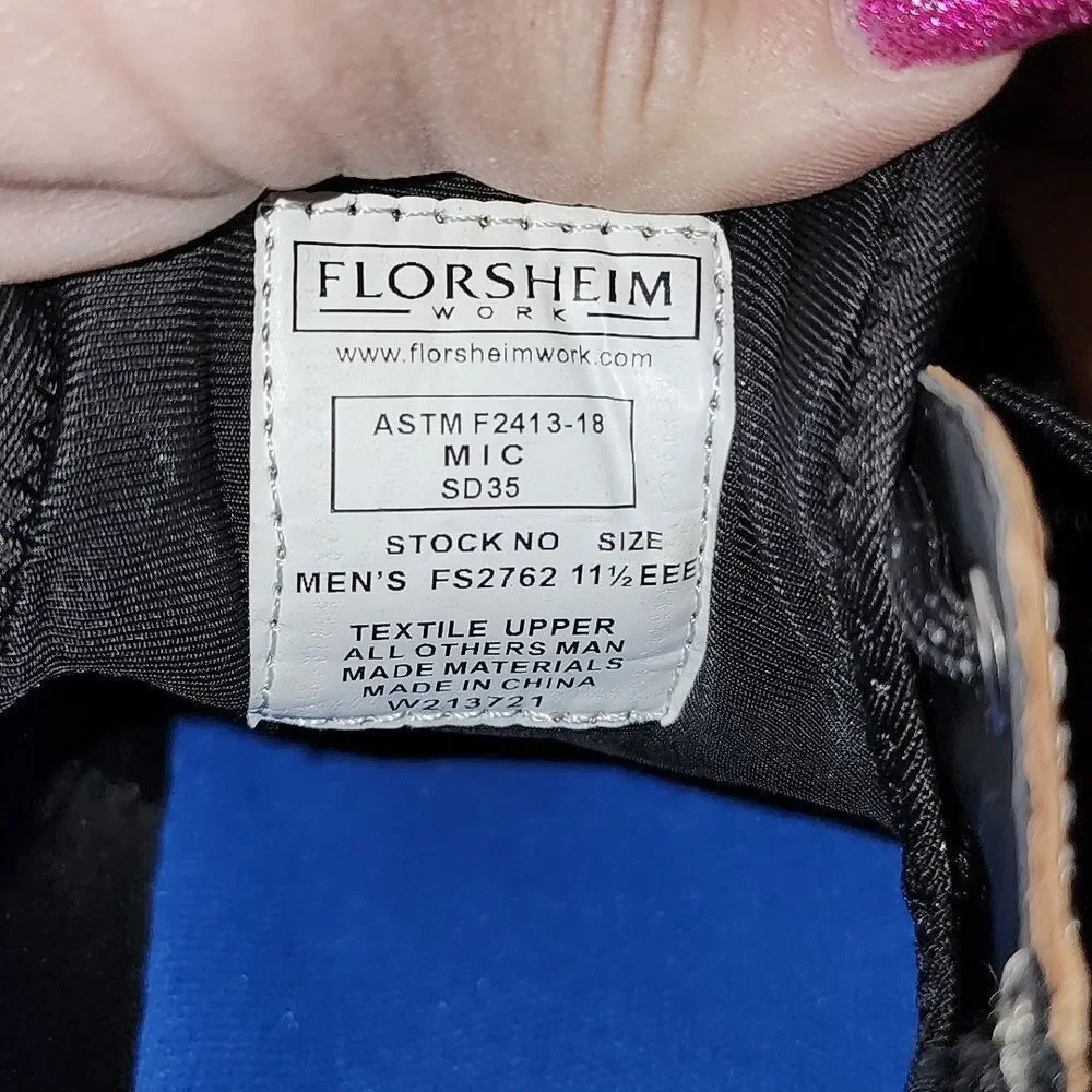 NIB Florsheim Conway Work Men's Black and Brown Casual Work Sneaker